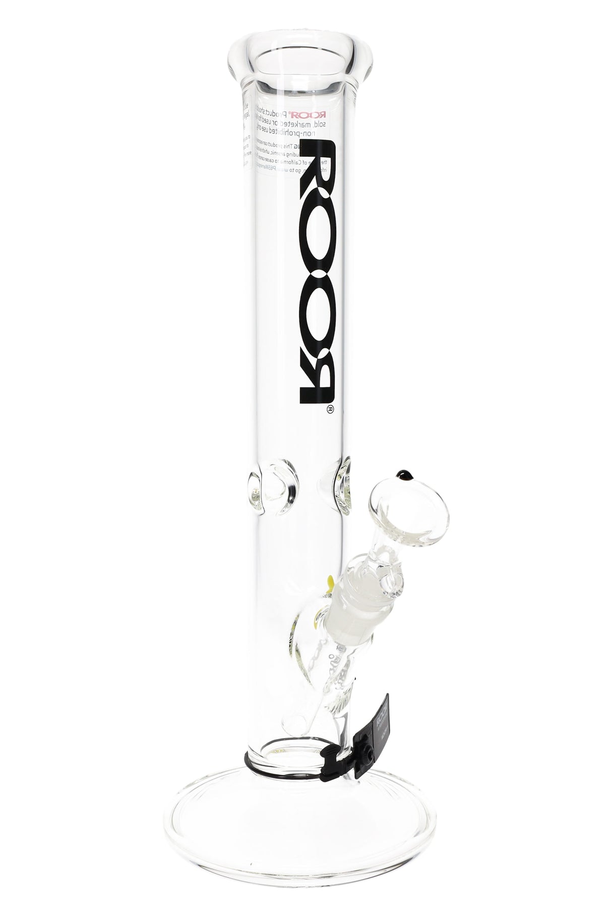 RooR 14" Thick 50mm Glass on Glass Straight Shooter Water Pipe with Ice Pinch - WP2167