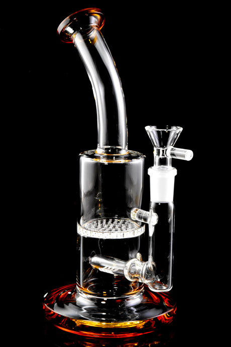 9" Small Stemless GoG Straight Shooter Water Pipe with Inline to Honeycomb Perc - WP2778