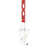 Clear ROOR 18-inch straight tube bong with red outline ROOR logo, glass-on-glass downstem and bowl, ice pinch.