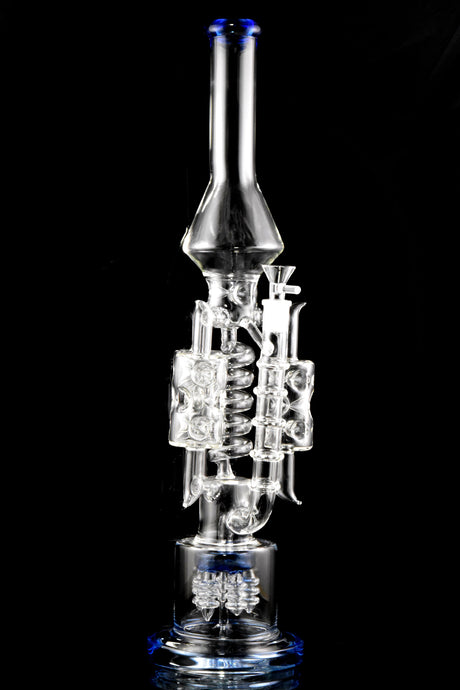 "The Goliath" 20" Large Glass Spiral Recycler Water Pipe with Showerhead Tree Perc - WP3013