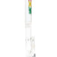 ROOR Tech 18″ stemless bent-neck straight tube bong showing wide flat base, clear body, rasta logo on white mouthpiece, and reinforced joint.