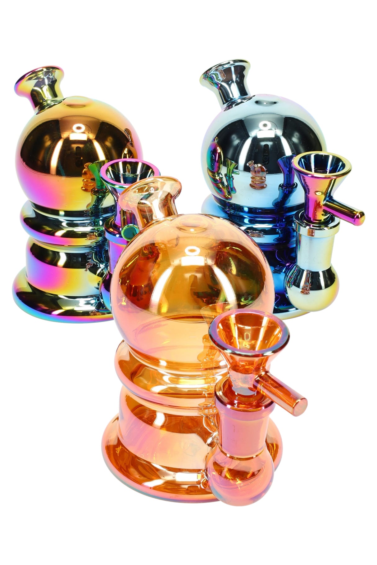 4" Mini Metallic GoG Sphere Water Pipe - WP3182