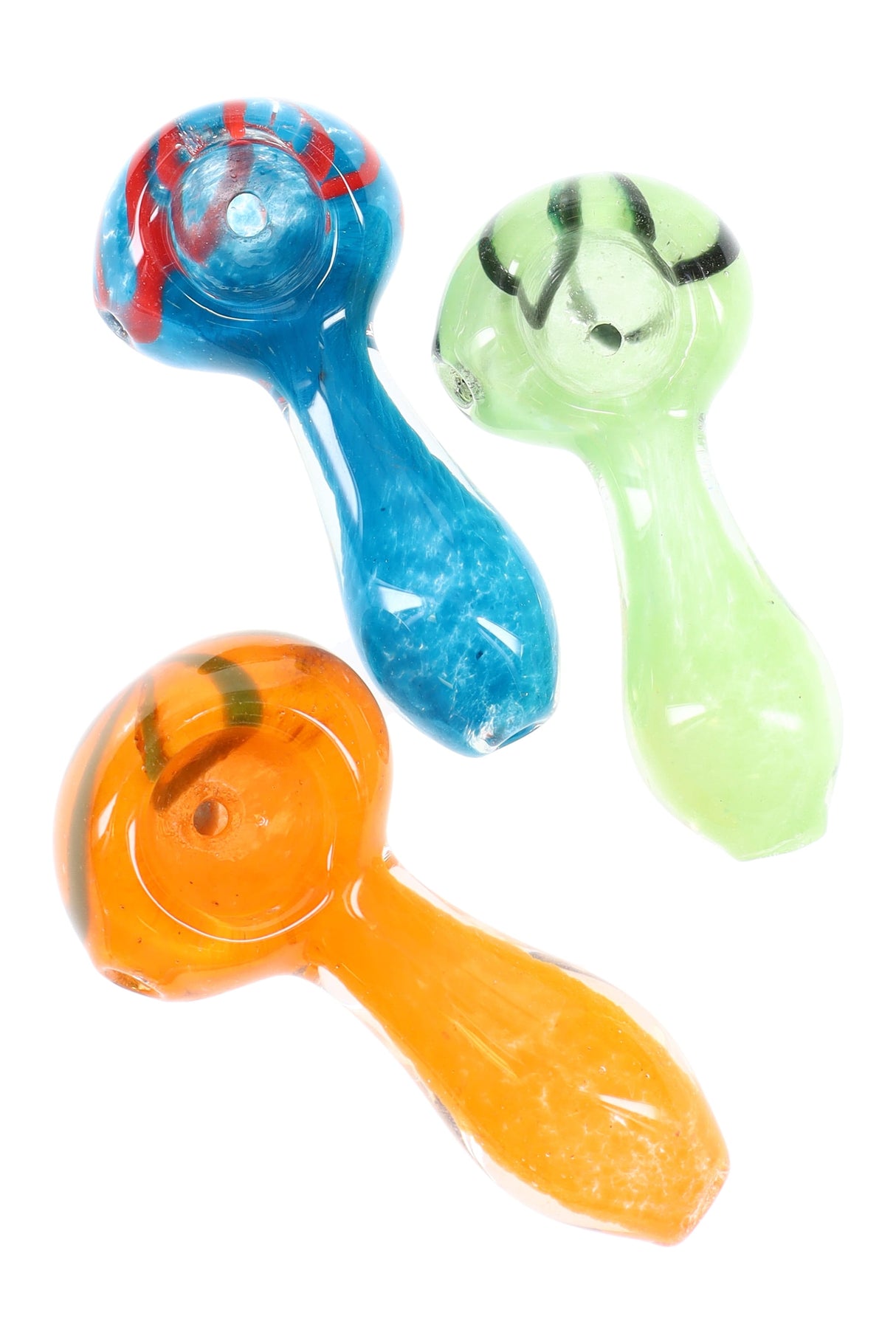 3" Colorful Frit Flower Bowl Glass Pipe - P2862