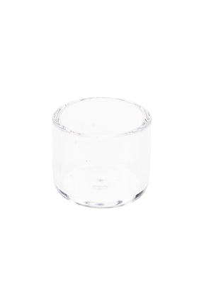 24 mm quartz insert dish for bangers; 24 mm drop-in cup fits only 30 mm+ quartz banger buckets for cleaner, more controlled concentrate dabs.