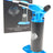 Blue Special Blue Toro torch lighter next to product box, chrome nozzle and adjustable dial visible on a clean white background.