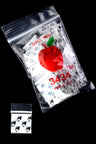 White Apple Bags bundle featuring repeating black mask / wolf-head icons with single bag for detail view