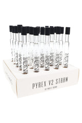 White Rhino Pyrex Glass V2 Dab Straw with Silicone Cap - P3212