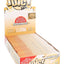 Juicy Jay’s Marshmallow 1¼ flavored rolling papers display box, cream-and-gold packaging with open case of booklets.