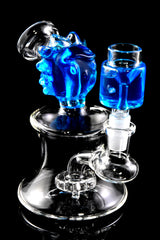 5.5" Small Glass on Glass Fluid Filled Ricky Water Pipe with Showerhead Perc - WP2750