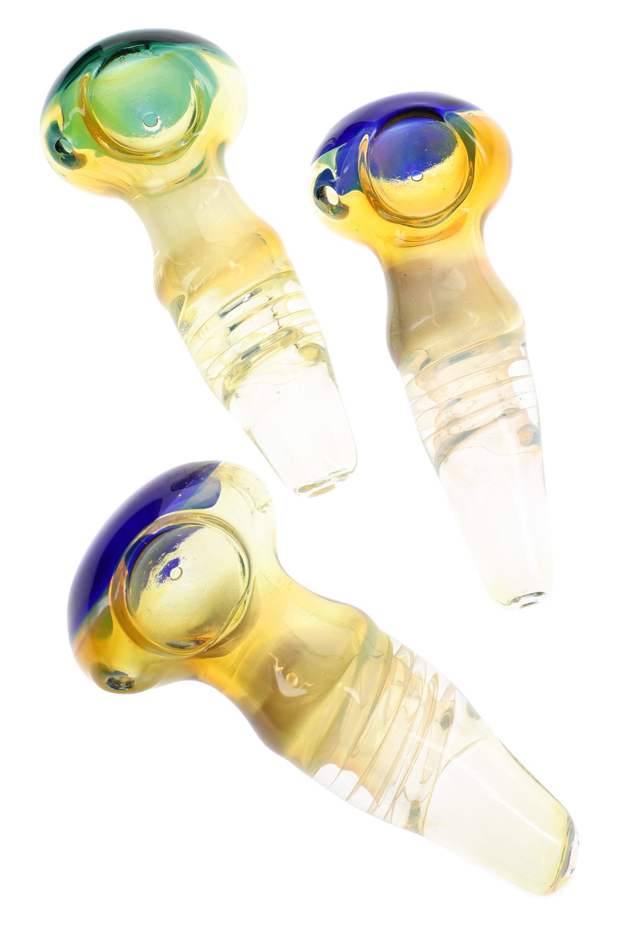 4" Fumed Color Changing Spiral Glass Pipe - P3168