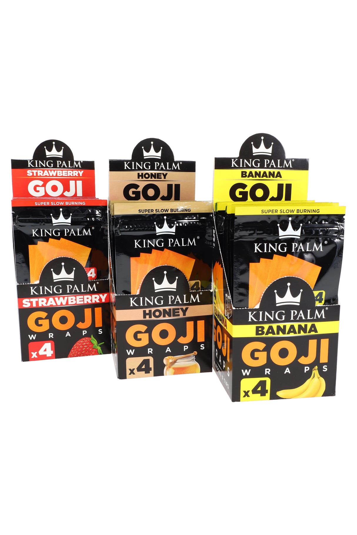 King Palm 4 Goji Wraps Display of 15 - RP358