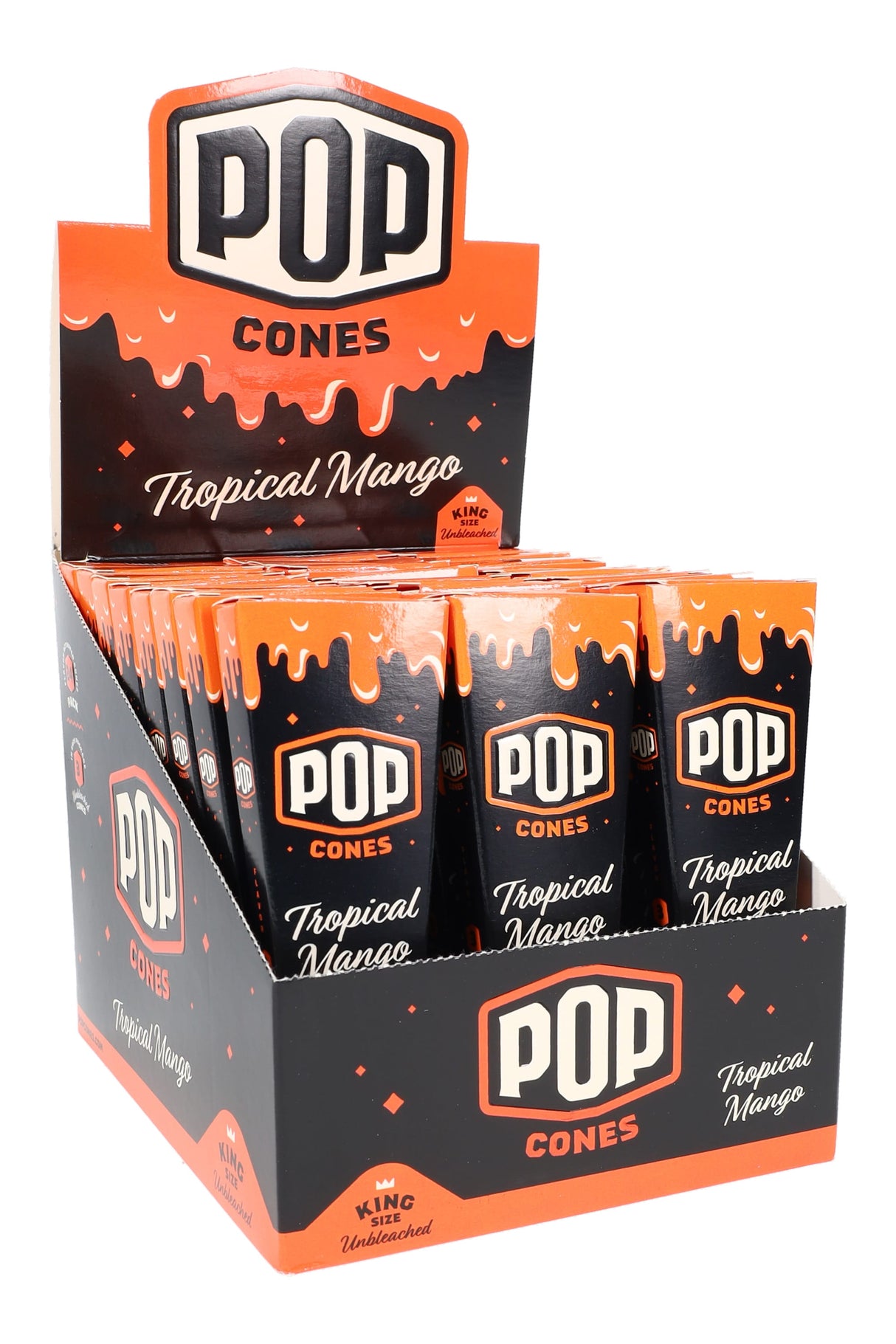 Pop 3 Flavored King Size Pre-Rolled Cones Display of 24 - RP360