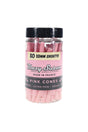 50-count jar of Blazy Susan pink shorty pre-rolled cones with black screw-top lid and branded label, studio product view.