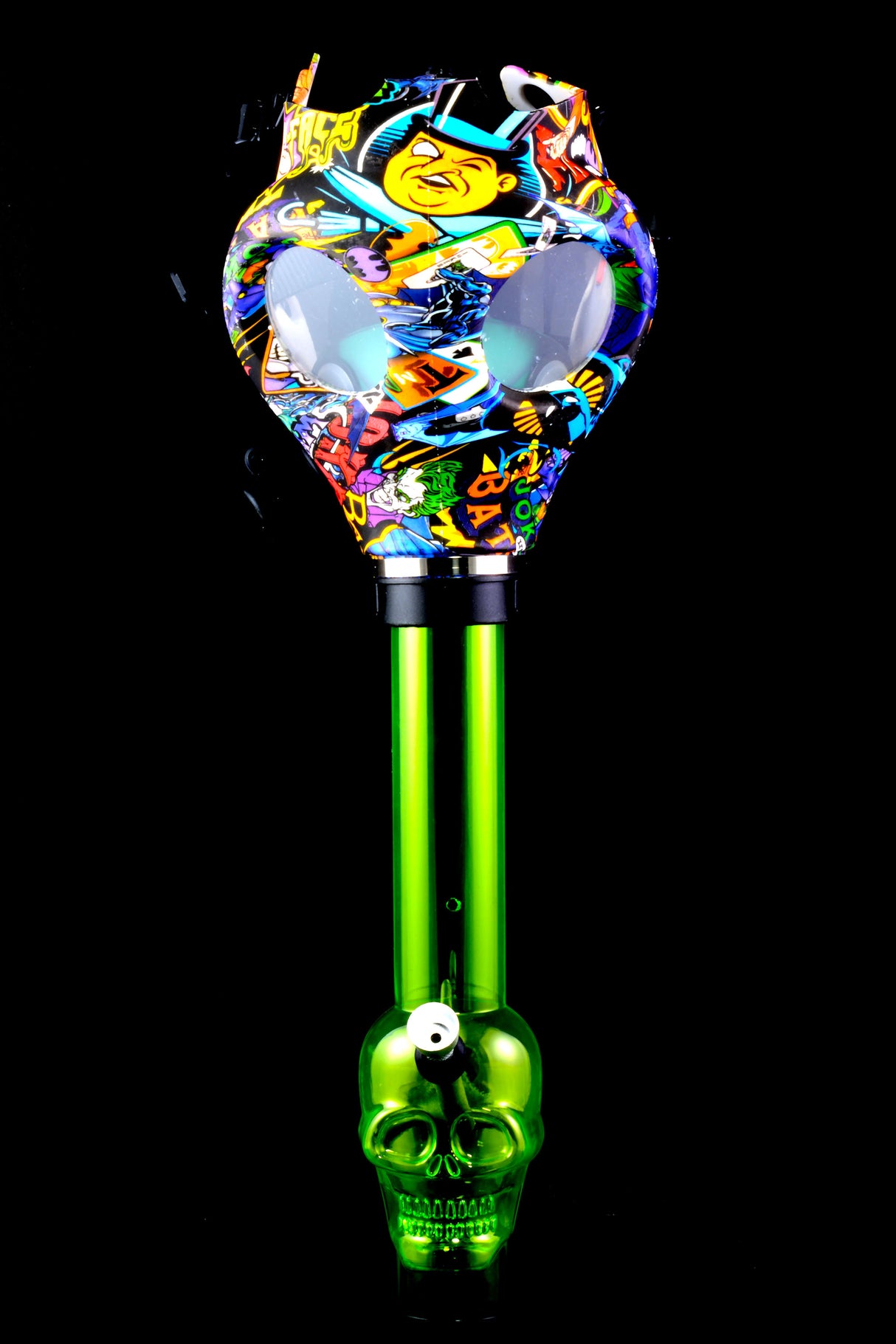 Colorful Decal Gas Mask Acrylic Water Pipe -  WP2390