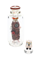 Empire Glassworks Peak attachment with clear chamber, redwood tree core, mushrooms, vines, and owl cap
