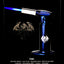 Special Blue Toro torch lighter box with blue model and jet flame, featuring ergonomic handle and tabletop base on black background.