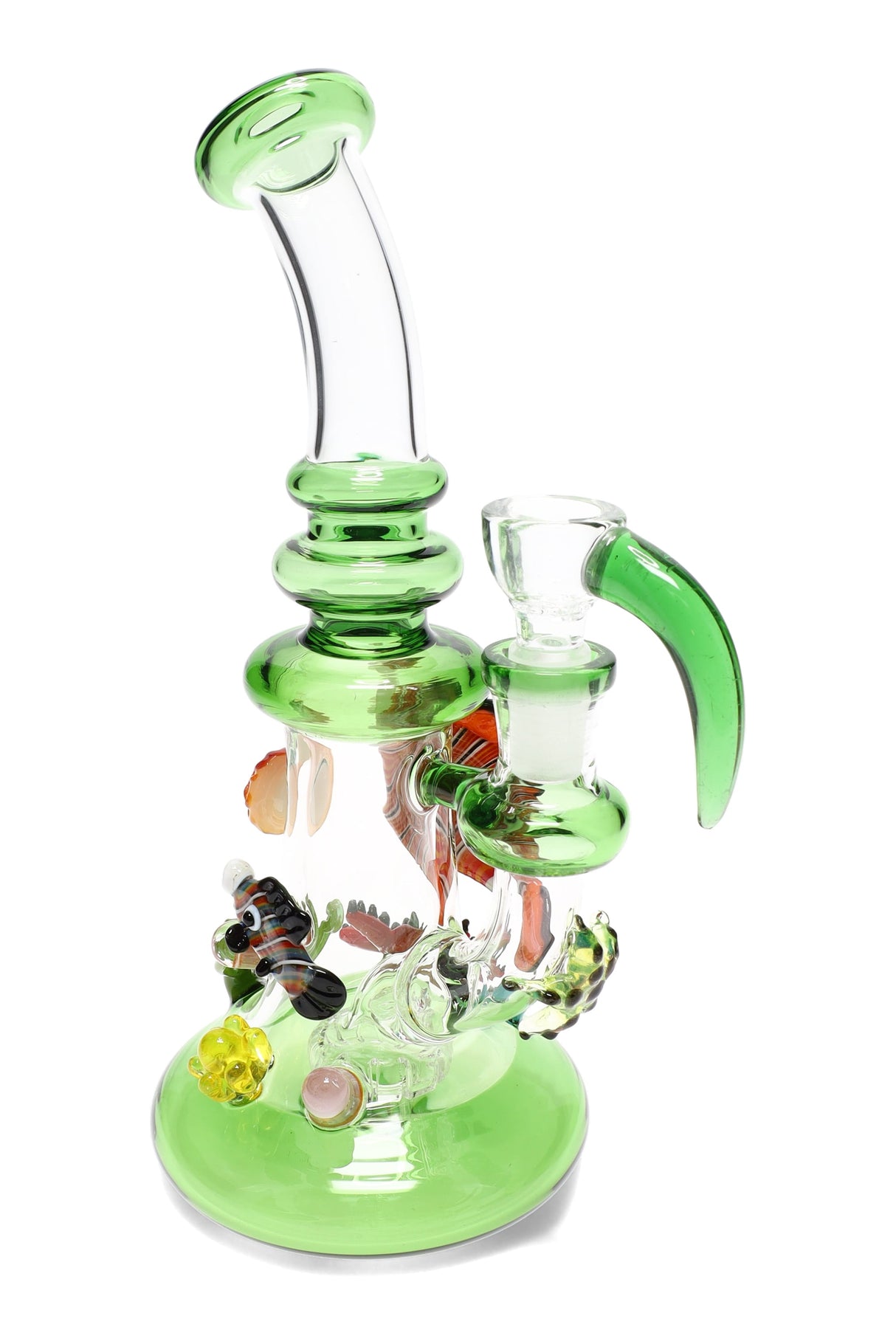 8.5" Small Ocean Motion GoG Stemless Water Pipe with Showerhead Perc - WP3126