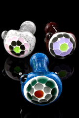 4.5" Spiral Frit Glass Slime Bubble Bowl Pipe - P3032