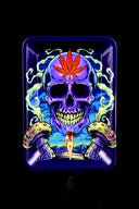 Small Art Metal Rolling Tray – 7″ × 5″ – Select Design