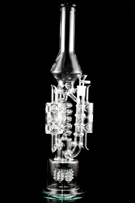 "The Goliath" 20" Large Glass Spiral Recycler Water Pipe with Showerhead Tree Perc - WP3013