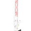 Clear ROOR 18-inch straight tube bong with light-red ROOR logo (white fill), glass-on-glass downstem and bowl, ice pinch.