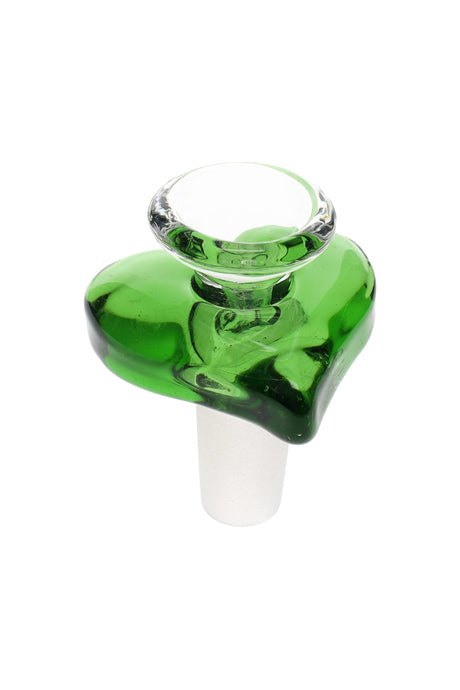 14.5mm Male Glass on Glass Heart Bowl - BS901