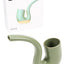 Puffco Proxy Terrapipe in sage green two-tone ceramic, long-stem dry pipe attachment for Proxy core, shown with retail box.
