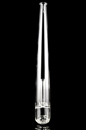 Black-background Peak Pro glass attachment with tall tapered tube and lower percolation chamber