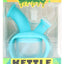Aqua teal Ooze Kettle silicone glass water pipe boxed with 14 mm bowl and quartz banger, suction base bubbler.