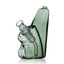Gray GRAV Wedge glass bubbler angled view showing integrated downstem, 14 mm bowl, and slanted body