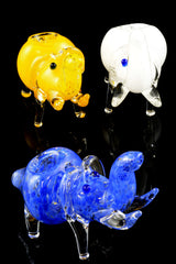 Frit Glass Elephant Pipe - AP185