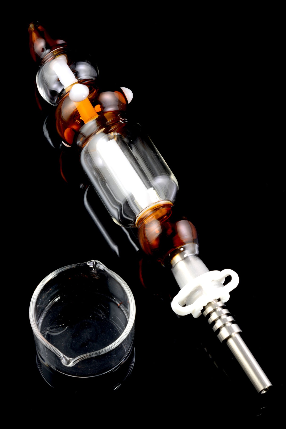 Colored Glass Dab Straw Kit - 14.5mm - B1079