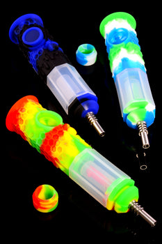Colorful Silicone Nectar Collector Kit with Dome Perc - B1229