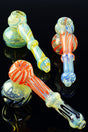 Medium Color Changing Striped Hammer Bubbler - B657