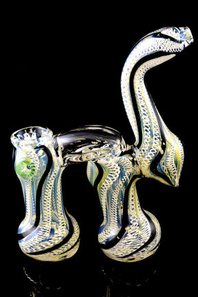 Large Color Changing Double Chamber Sherlock Bubbler - B878