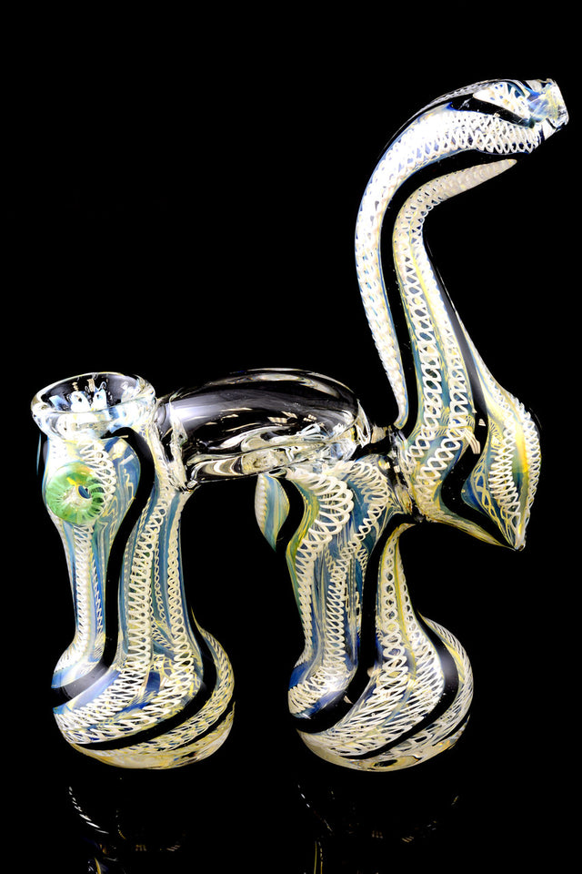 Large Color Changing Double Chamber Sherlock Bubbler - B878