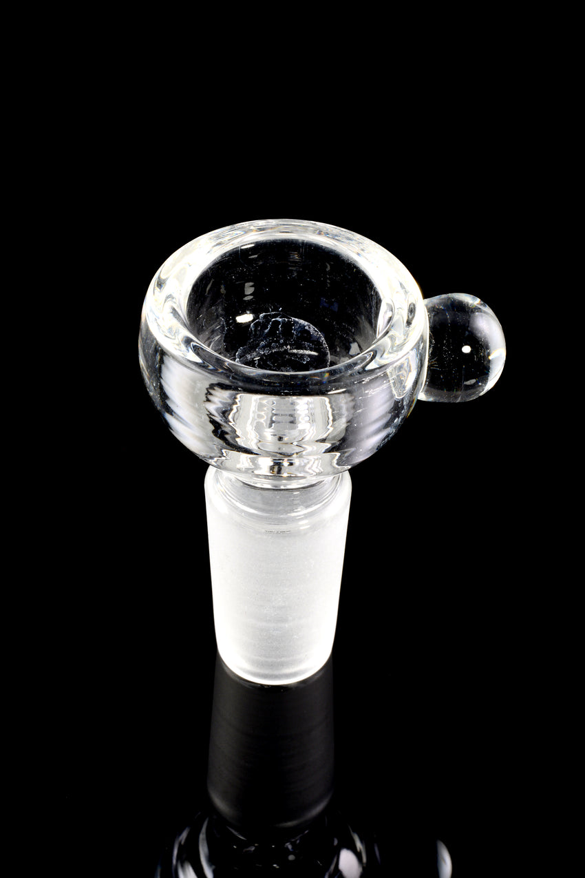 14.5mm Male Clear Glass on Glass Bowl - BS573