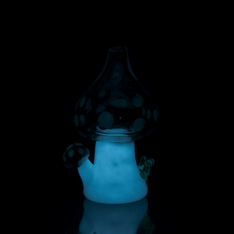 (US Made) Siriusly Shrooms UV Reactive Bubble Cap - BS594