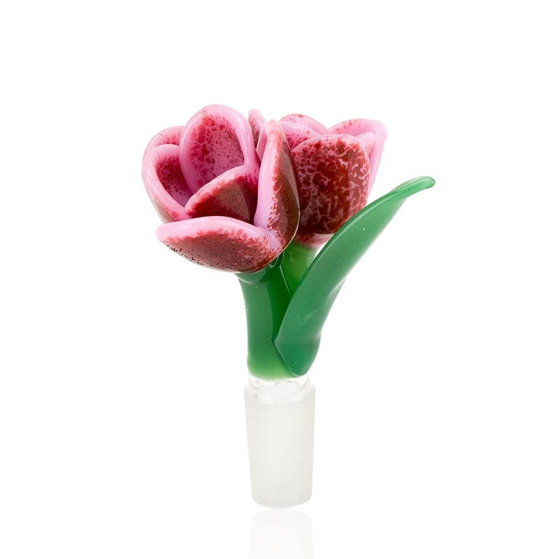 (US Made) 14.5mm Male Pink Tulip Bowl - BS674