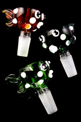 14.5mm Male Colored Glass on Glass Fish Bowl - BS735