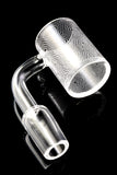 14.5mm Male Domeless Frosted Design Flat Top Quartz Banger Nail - BS765