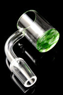 Quartz 14.5 mm Male 90° Banger – Colored Bottom – Assorted Colors