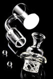 Domeless Colored Bottom Spinner Quartz Banger Nail with Banger Beads - BS767