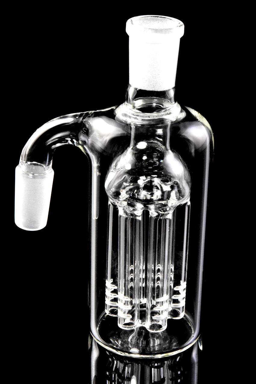 14.5mm Male to Female 90 Degree Glass Ash Catcher with Tree Perc - BS809