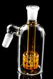 14.5mm Male to Female 45 Degree Glass Ash Catcher with Matrix Perc - BS811