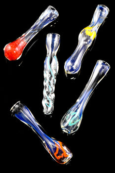 (Mix) Small Color Changing Glass Chillum - C0308