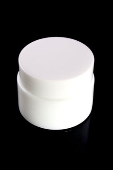 White Glass Wax Jar Lid - J0238