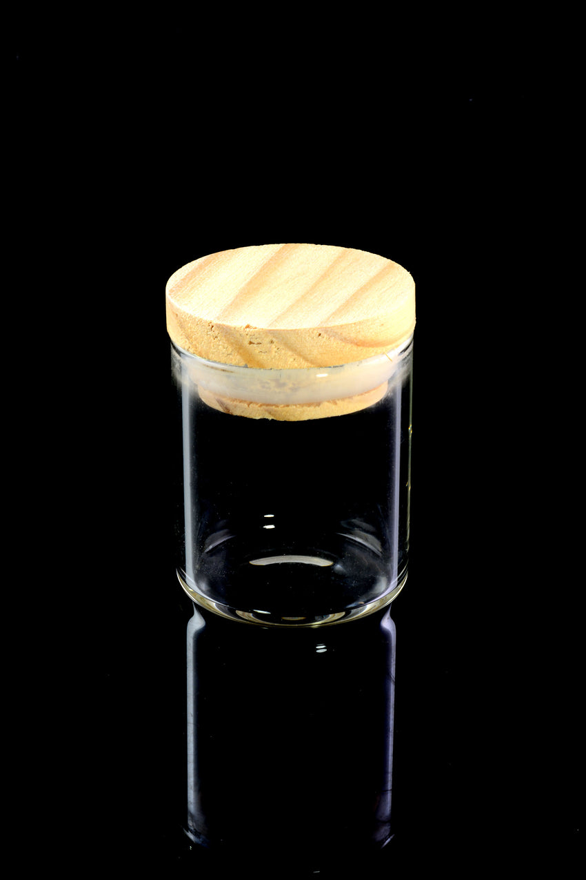 Glass Jar with Bamboo Lid - J0239