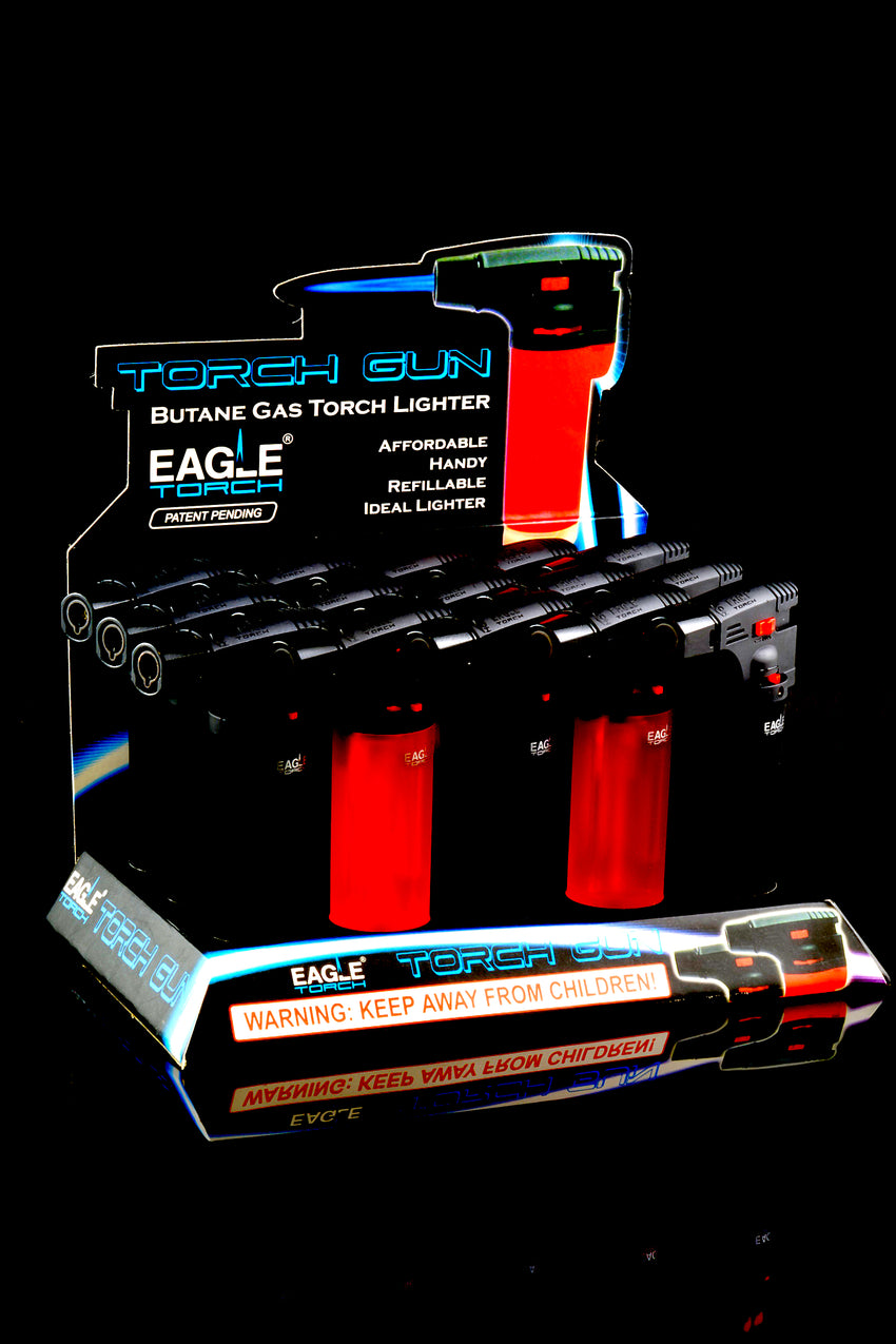 15 Pc Eagle Torch Gun Lighter Display - L0133