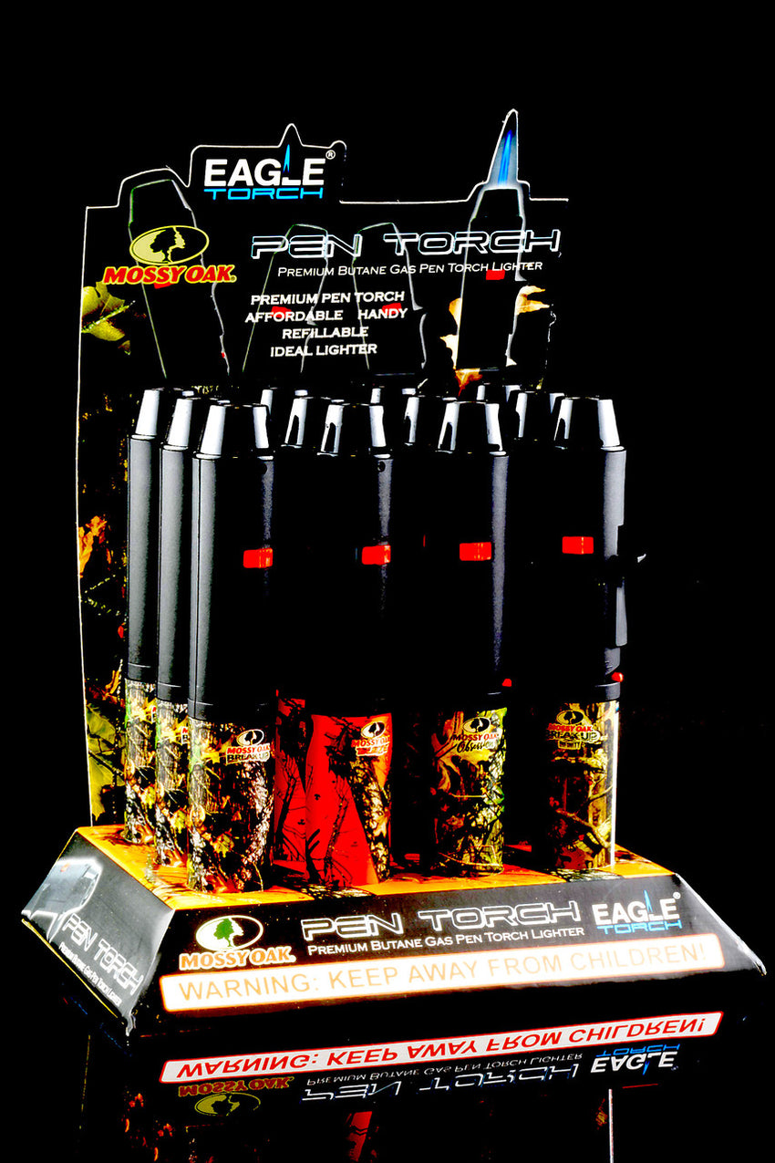 12 Pc Camo Eagle Pen Torch Lighter Display - L150